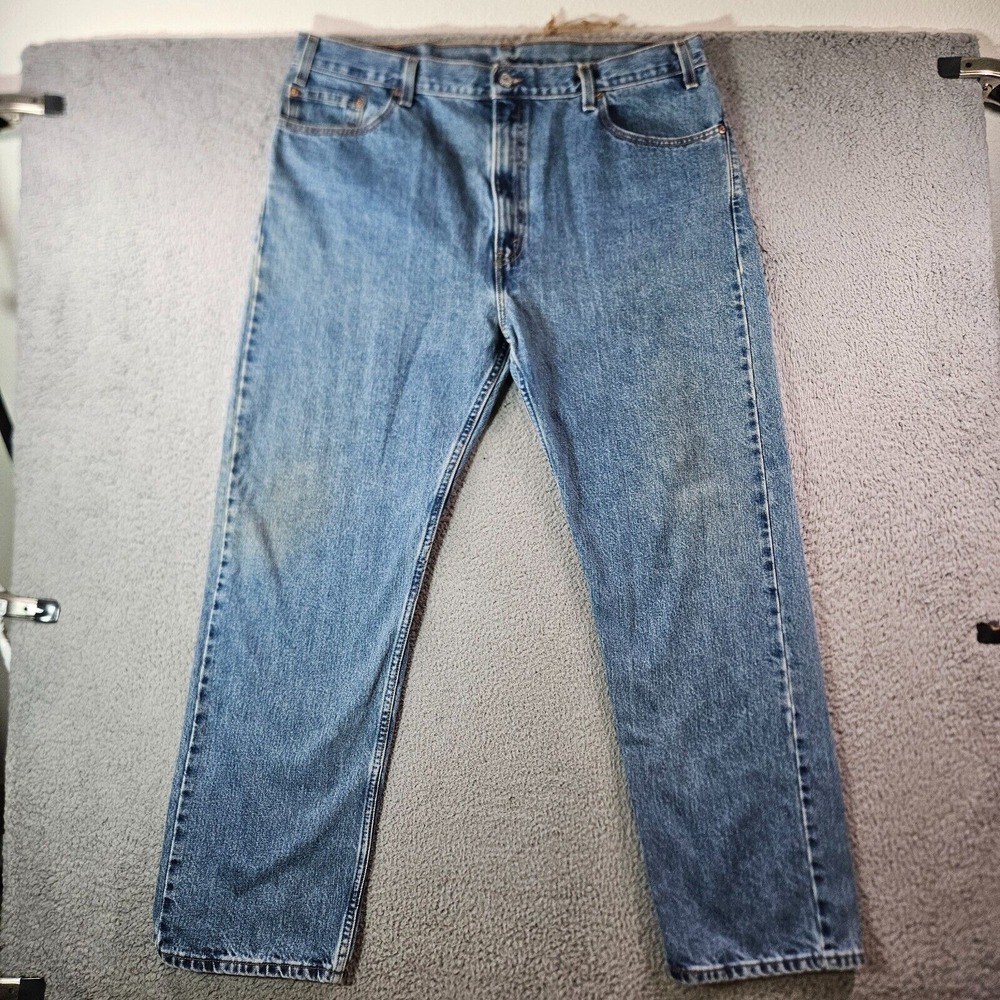 Levi's 505 Jeans Men 40 x 32 Zip Fly Blue Denim Regular Fit Straight Leg